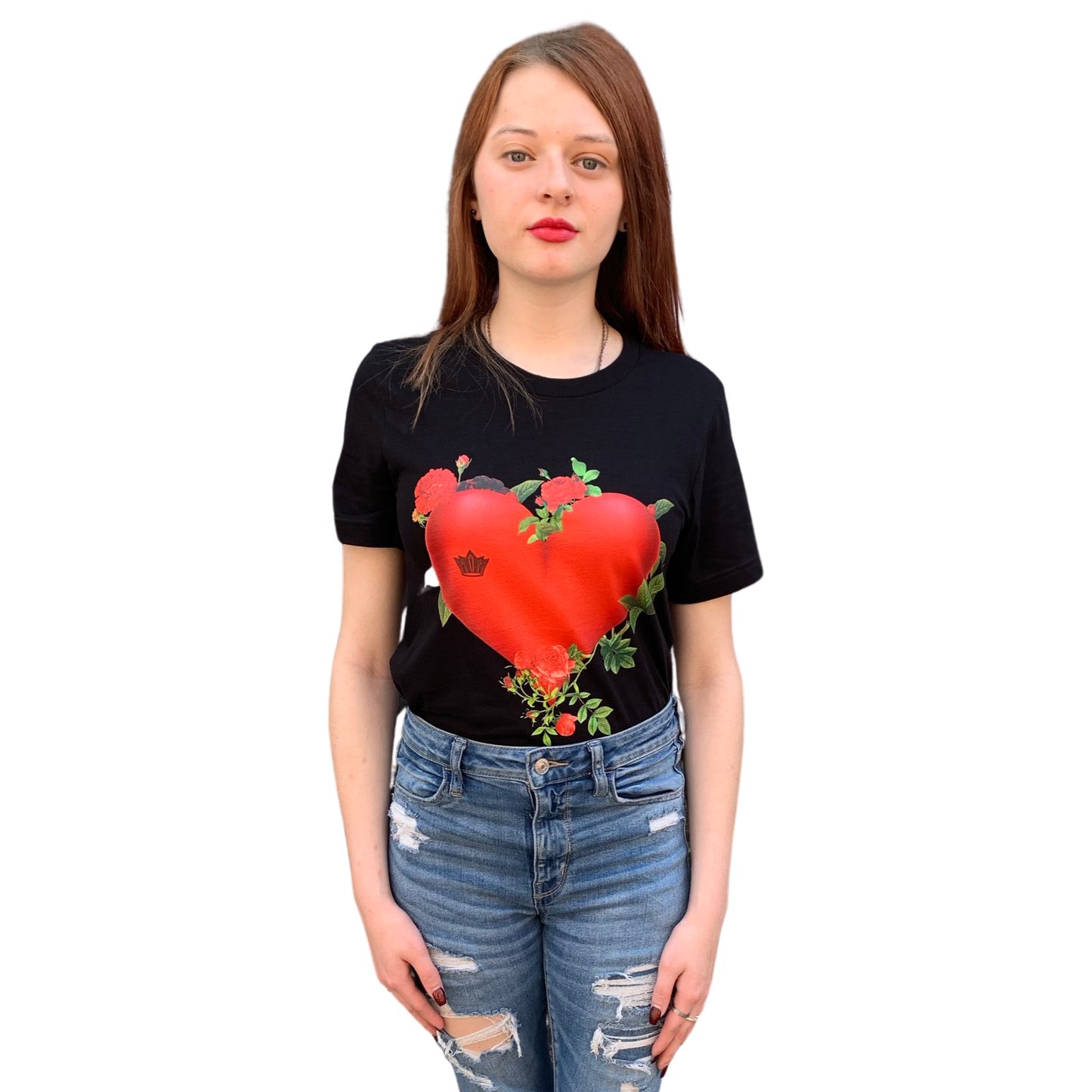 Floral Heart Short-Sleeve Unisex T-Shirt