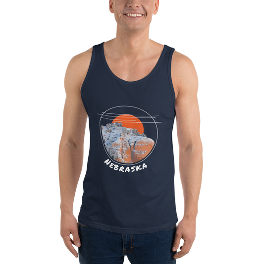 Nebraska Circle Unisex Tank Top