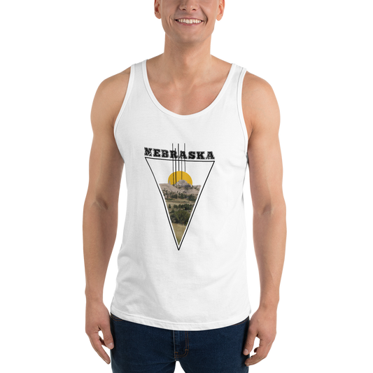 Nebraska Triangle Dark Unisex Tank Top