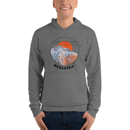 Nebraska Circle Dark Unisex hoodie