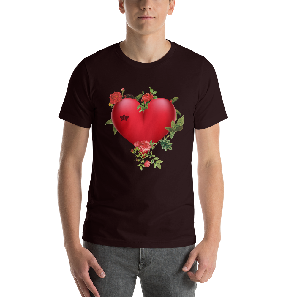 Floral Heart Short-Sleeve Unisex T-Shirt