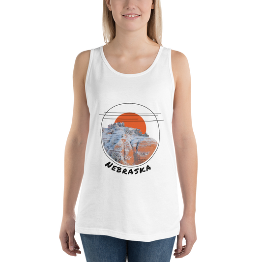 Nebraska Circle Dark Unisex Tank Top