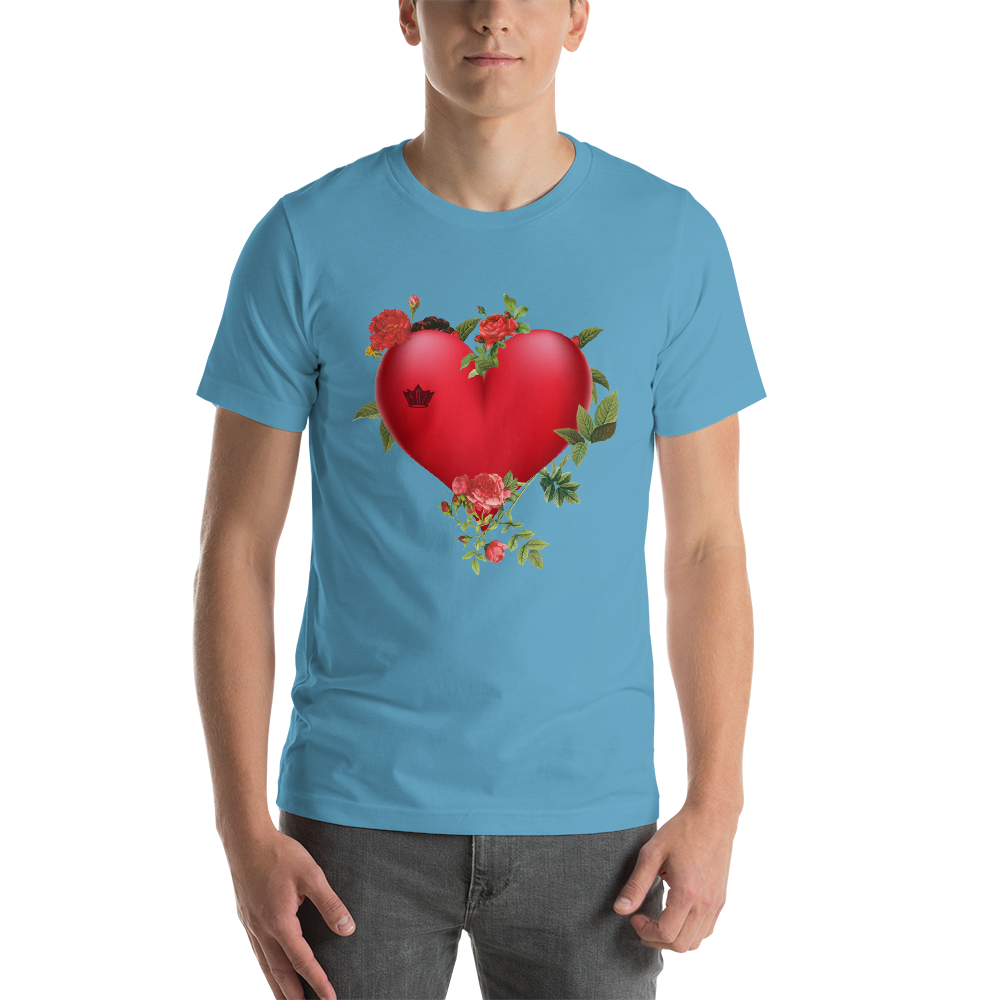 Floral Heart Short-Sleeve Unisex T-Shirt