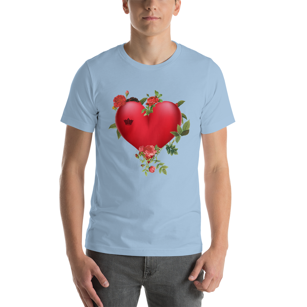 Floral Heart Short-Sleeve Unisex T-Shirt