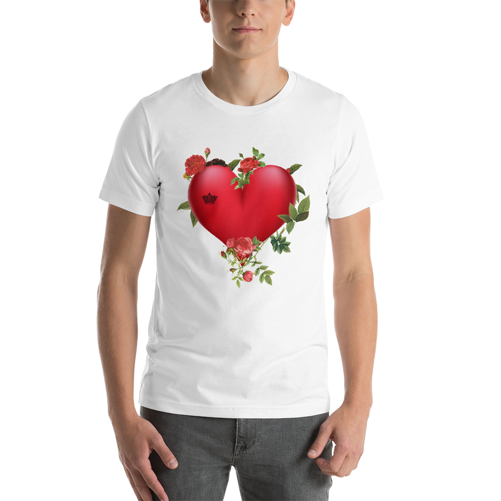 Floral Heart Short-Sleeve Unisex T-Shirt