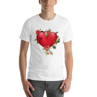 Floral Heart Short-Sleeve Unisex T-Shirt