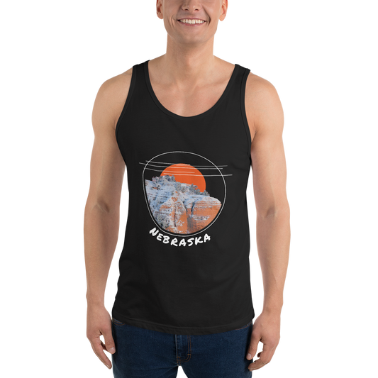 Nebraska Circle Unisex Tank Top