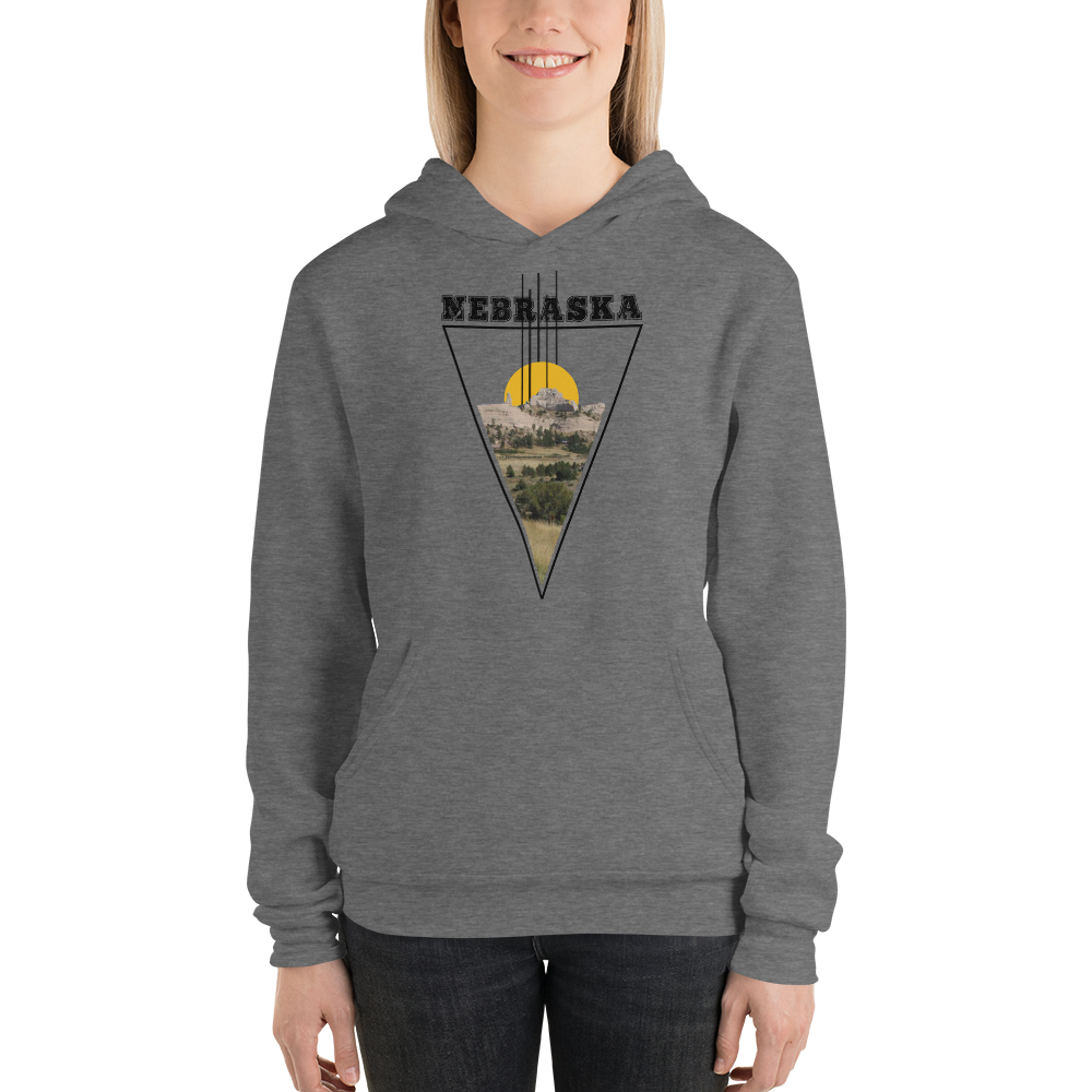 Nebraska Triangle Dark Unisex hoodie