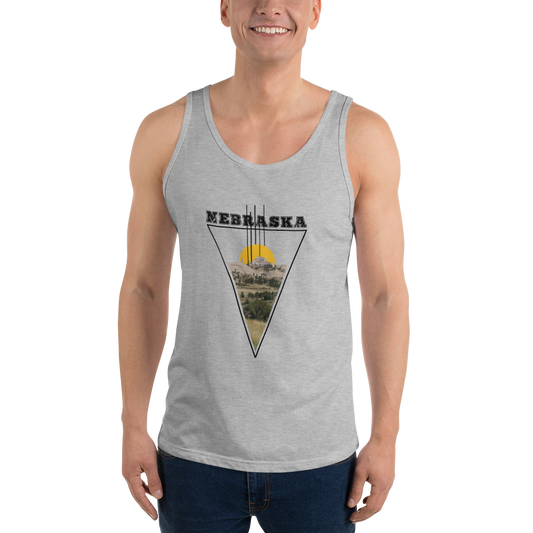 Nebraska Triangle Dark Unisex Tank Top