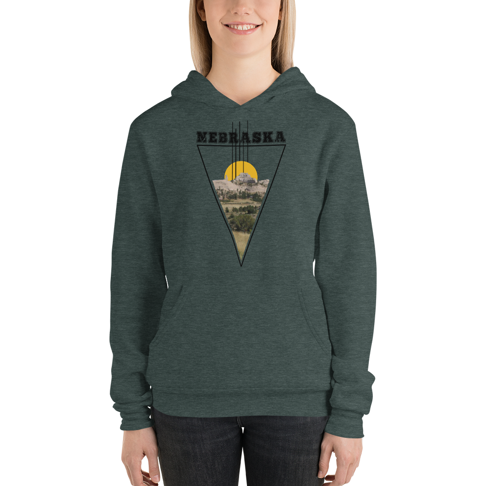 Nebraska Triangle Dark Unisex hoodie