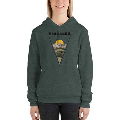 Nebraska Triangle Dark Unisex hoodie