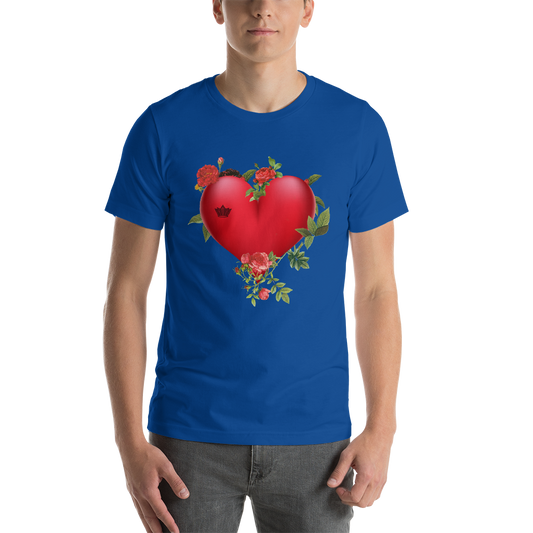 Floral Heart Short-Sleeve Unisex T-Shirt