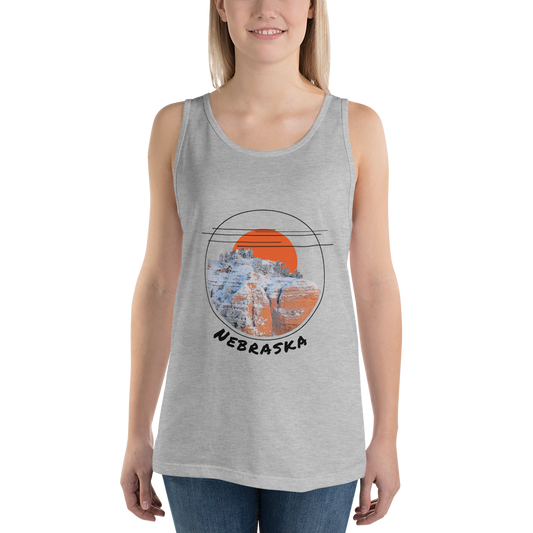 Nebraska Circle Dark Unisex Tank Top