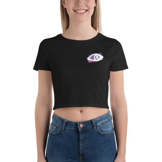 Galactic Eye Crop Tee Dark